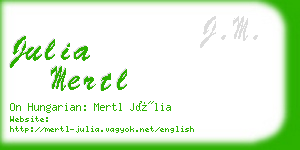 julia mertl business card